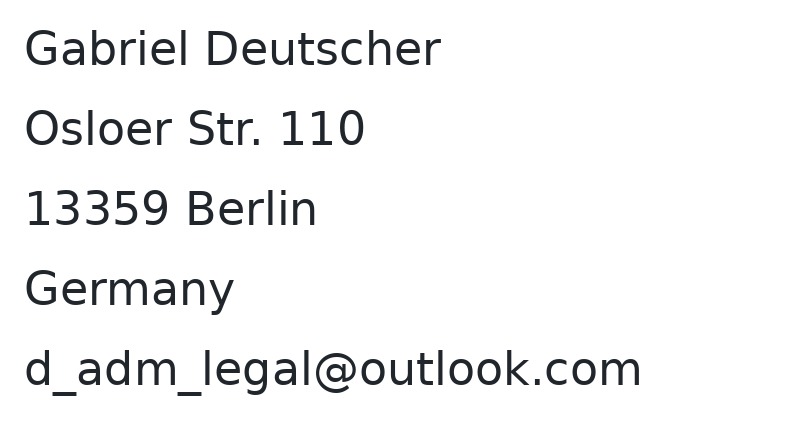 Site operator and contact information